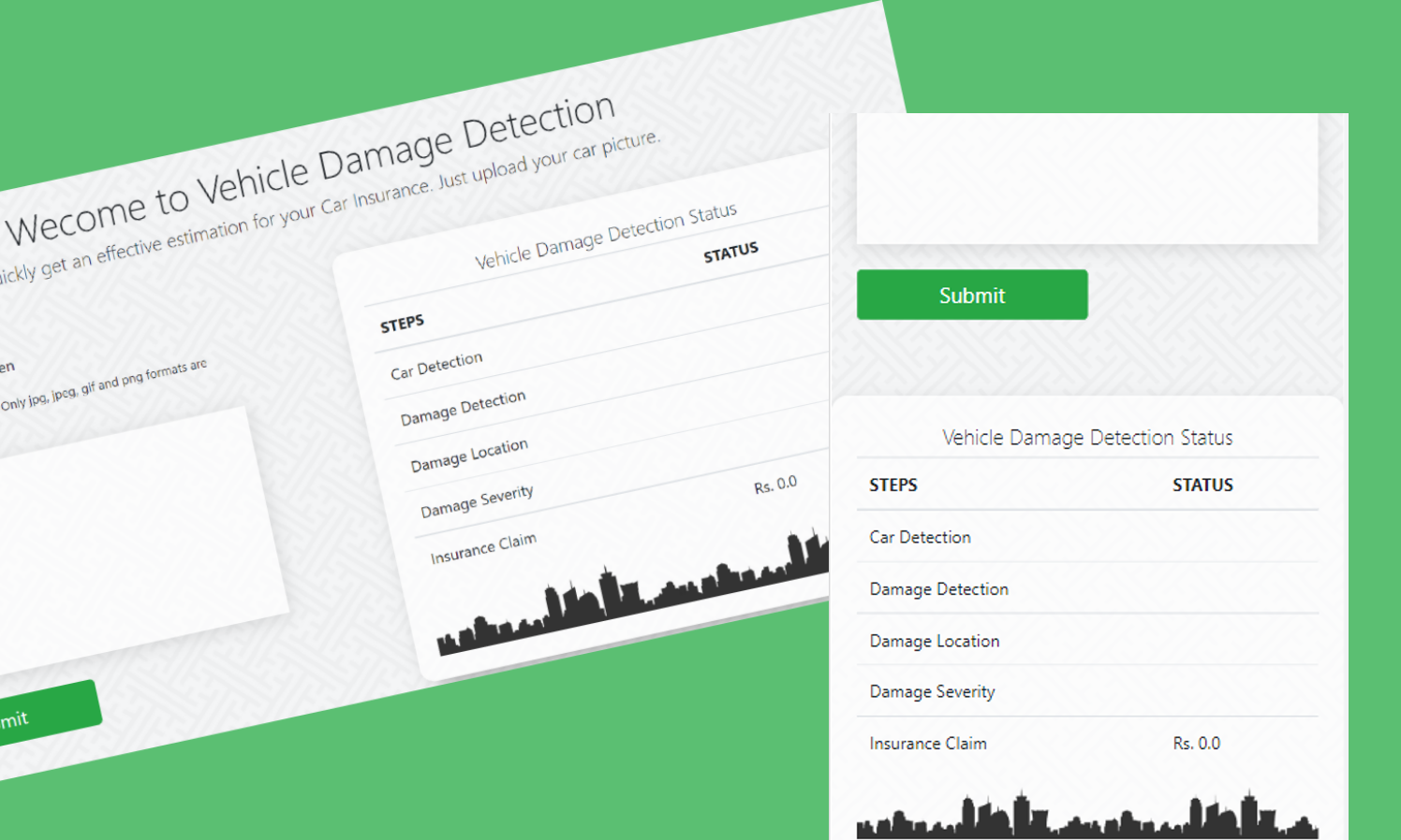 Vechicle Damage Detection- Bootstrap4